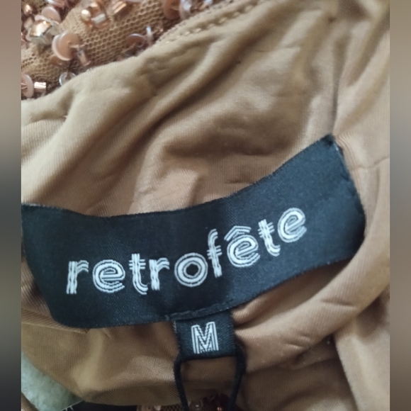 🆕⭐Retrofete bronze mocha Mich sequin mini dress - Picture 6 of 9
